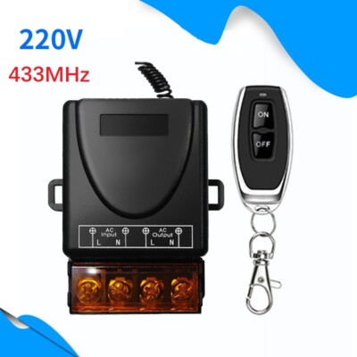 Wireless 110V-240V 30A 433MHz RF Relay Receiver Remote Control Smart Switch US