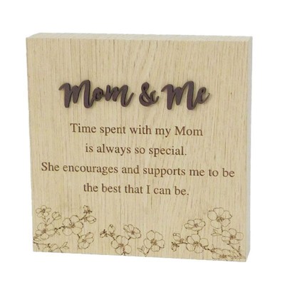 6''X6'' Wood Grain Blocks-Mom & Me Block Sign