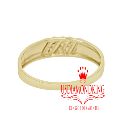 Pre-owned Usdiamondking Mens .13 Ctw Genuine Real Natural Diamond 10k Yellow Gold Wedding Ring Band In H-i