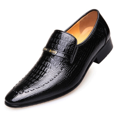 Mens Crocodile Pattern Business Leisure Dress Shoes Work Oxfords Formal Shoes