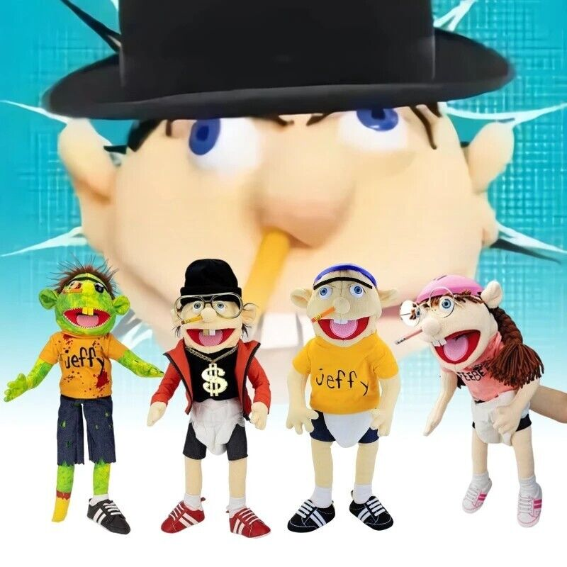 Jeffy Hand Puppet Cartoon Plush Toy Stuffed Doll Soft Figurine Kids Baby Gift US