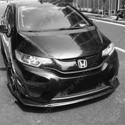 For 2014-2017 Honda Fit JDM Carbon Look Front Bumper Body Kit Spoiler Lip 3PCS