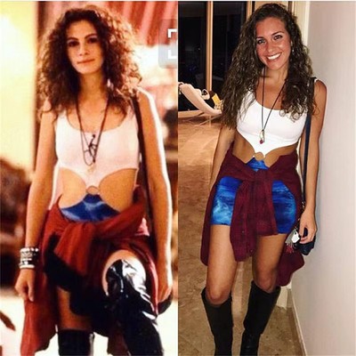 Blue Movie Pretty Woman Julia Roberts Cosplay Romantic Comedy Film Costume Sexy