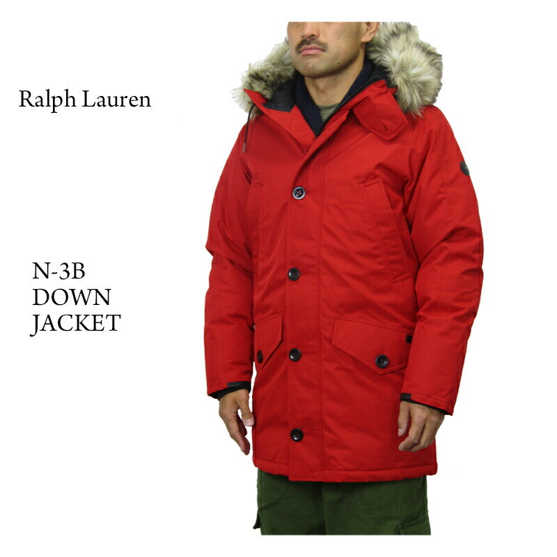 Pre-owned Polo Ralph Lauren Heavy Ranger N-3b Down Coat Jacket With Fur Hood - 2 Colors - In Red