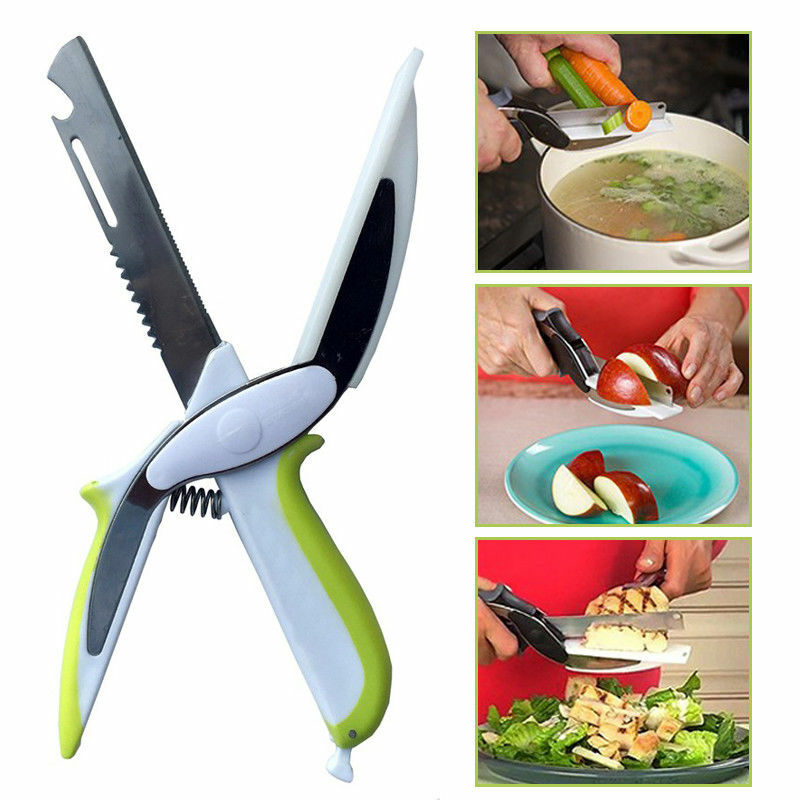 Smart Cutter 6In1 Forbici Coltello E Tagliere Da Cucina Affetta Verdure linq