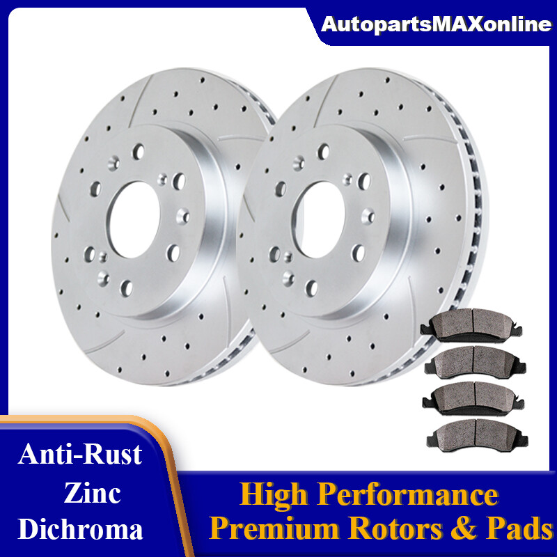 Front Drilled Brake Rotors Brake Pads for Chevy SILVERADO 15