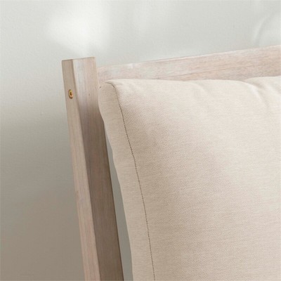 Linon Kori Outdoor Wood Corner Chair in Natural