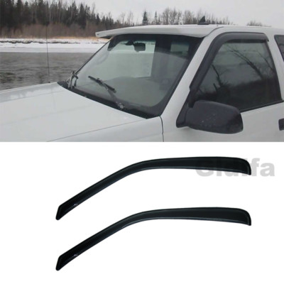 Smoke Window Visor For Express/Savana/Kodiak/Topkick Front Door Vent Visor 2pcs