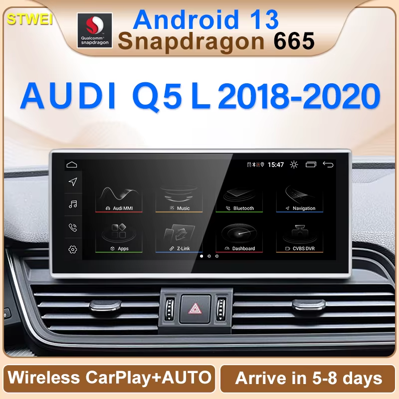 Qualcomm 8G 128G Android13 10.25inch Carplay AUTO For AUDI 2018-2022 Q5 Q5L Car