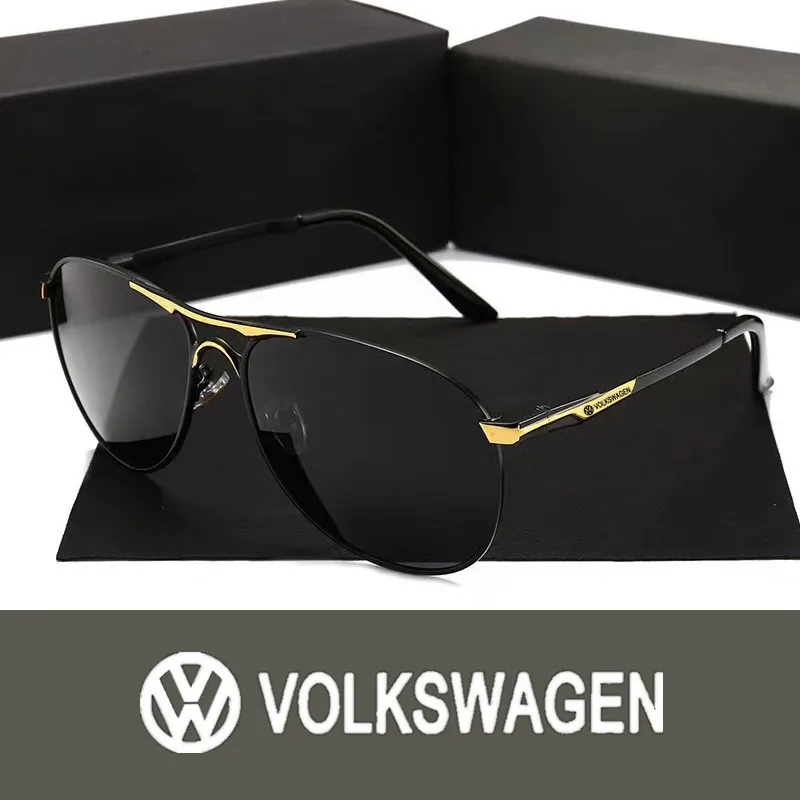 Classic Men's Polarized Sunglasses Metal Driving Male Light Sun Glasses for VW V
