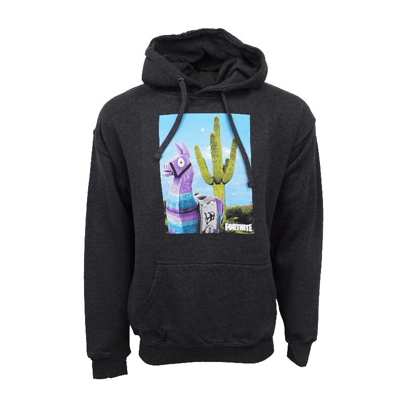 

Кофта унисекс с капюшоном FORTNITE LLAMA, Dark charcoal