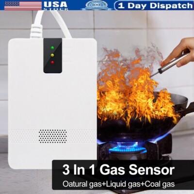 Portable Gas Leak Detector Tester Propane Methane Natural Gas Alarm Sensor Safe
