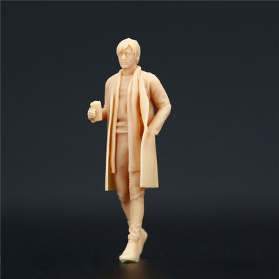 1:64 Scale Cars Model Fashion Coffee Man Street Scene Miniatures Figures Toys