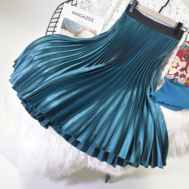スカート CRANK Frill pleated midi skirt CRANK Check frill pleated midi skirt