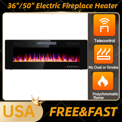 Wall Mounted Free Standing Noiseless Heater Flame Color