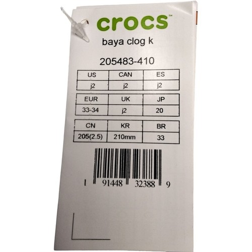 Crocs Baya Clogs Unisex Kids Navy - Brand New SZ(6, 8, 9, 11, 12, 13, 1, 2)