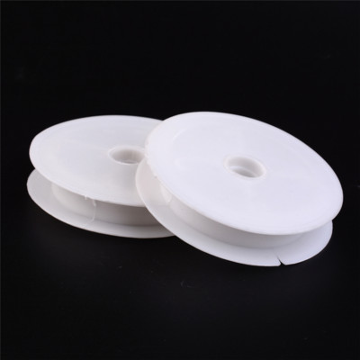 10pcs Empty Plastic Jewelry Wire Spools Round Cord Thread Bobbins White 83x16mm