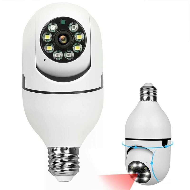 1080P HD Wireless Security Bulb Camera System Outdoor Home 5G Wifi Night Vision