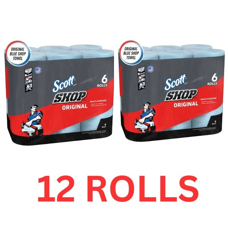 S (12 Rolls) Cleaning Blue Sheets Multi-purpose  Sheet Roll Home