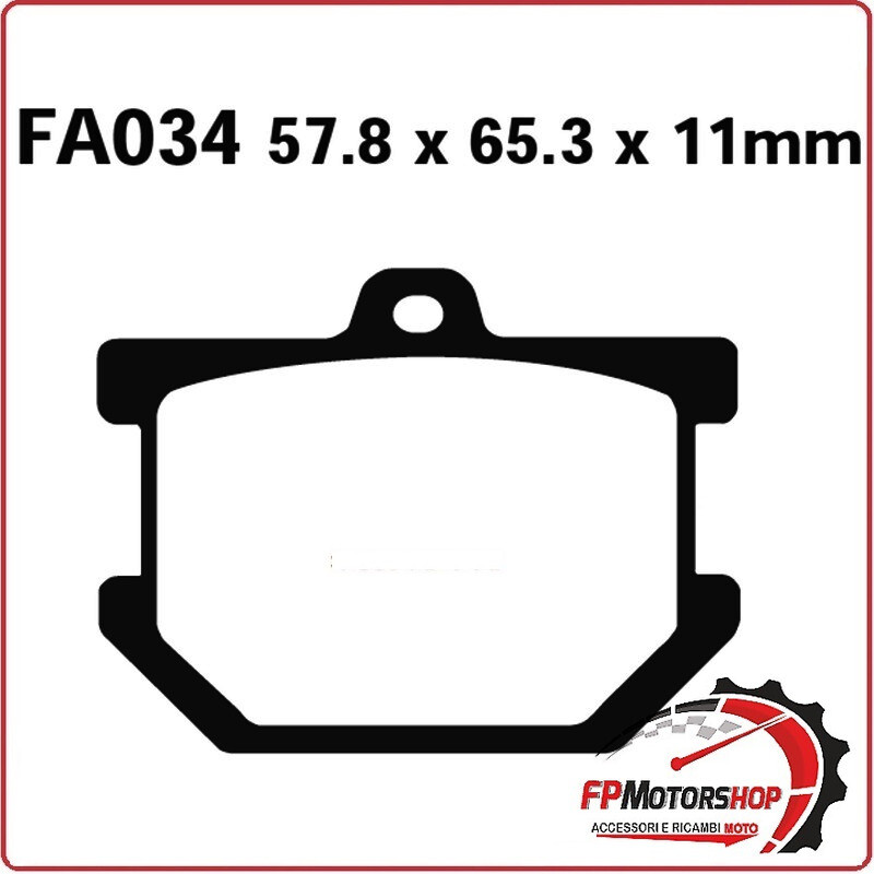 PASTIGLIE PASTICCHE FRENI PER MOTO YAMAHA XS 250/1100 EBC FA034 ORGANICA