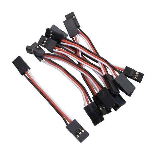 10x 50mm Male to Male Plug Servo Extension Lead Futaba JR Wire Cable FC Connect