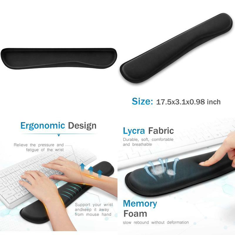 Jsd Memory Foam Keyboard Wrist Rest Pad For Wrist Hand Rest