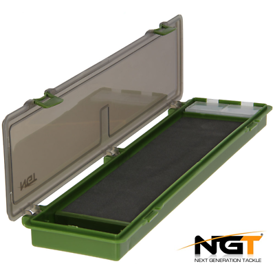 NGT Carp Fishing Tackle Box Rig Board Wallet Plastic + 20 Pins For