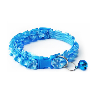 Dog Collar Small Puppy Cat Necklace Buckle Nylon Collar With Bell Adjustable