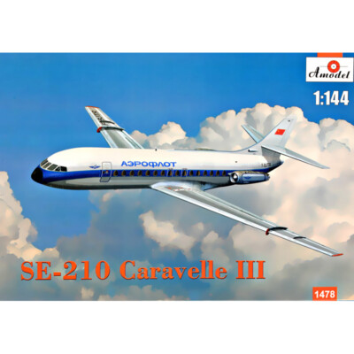 AMODEL 1478 SE-210 ''Caravelle'' III  Scale 1:144 - Plastic model kit