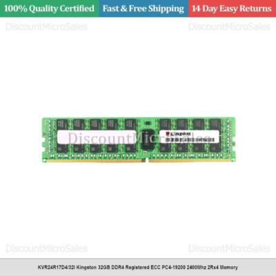 Kingston DDR4 32GB×8 2Rx4 KVR24R17D4/32I KVR24R17D4/32I Kingston 32GB DDR4 Registered ECC PC4-19200