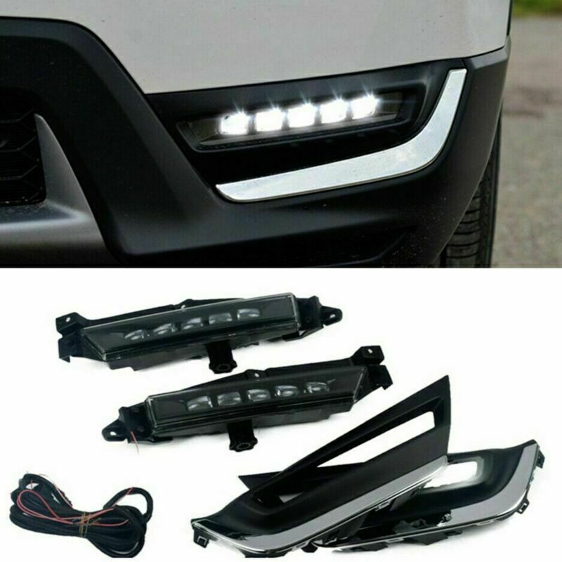 Pair Bumper DRL LED Daytime Running Fog Light Lamp Fits Honda CRV CRV