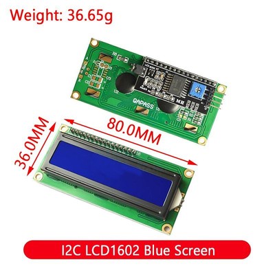 Blue Green Screen LCD Modules Character Display Two Row Parallel Ports Interface