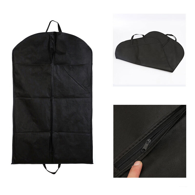 Black Suit Travel Bag Garment Bag Long Dress For Hanging Clothes Carrier Cover