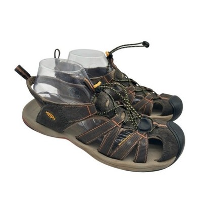 Keen Newport H2 Hiking Sandals Men's Size 10 Brown Orange Waterproof Bungee