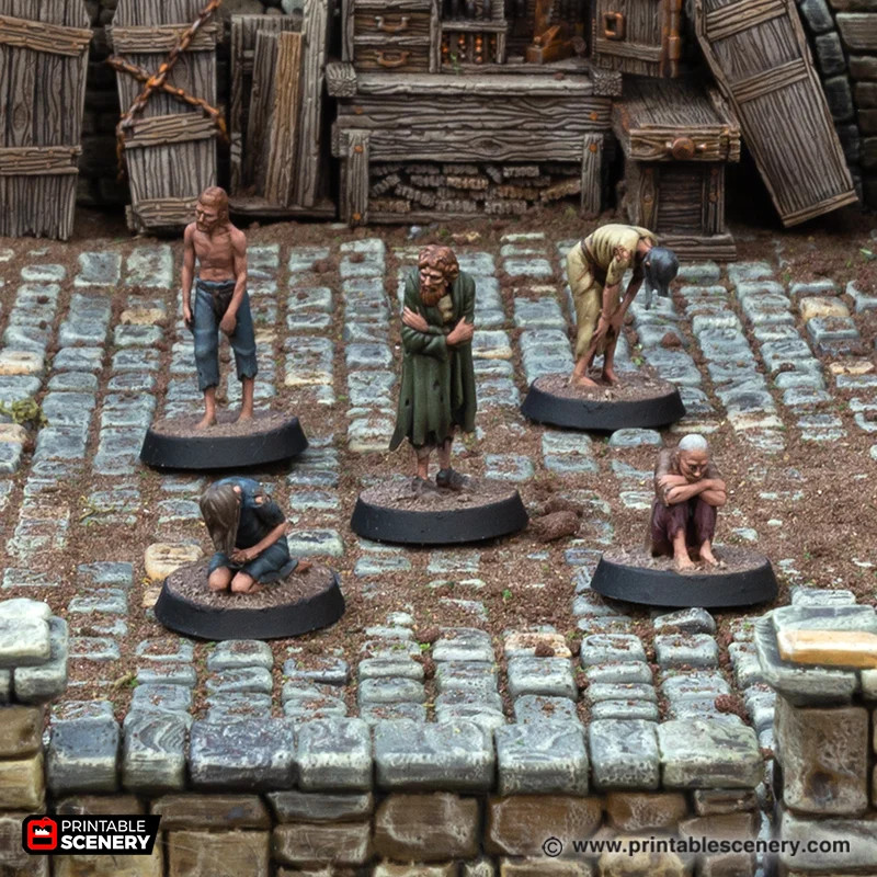 Prisoners – Cities of Ramshackle and Ruin | Printable Scenery | 32mm RPG