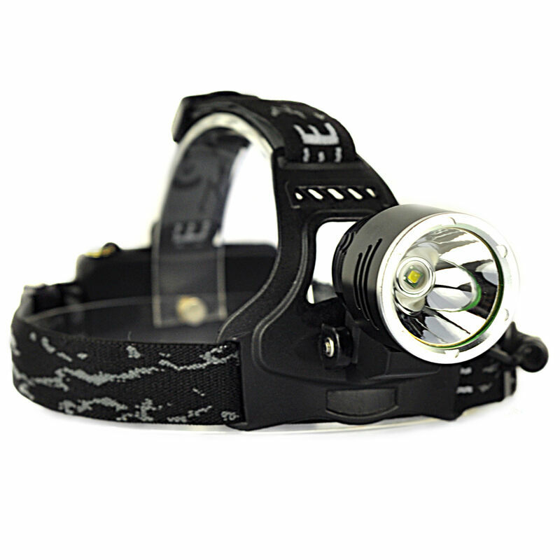 Torcia Luce Frontale Testa 1800 Lumen T6 Led Range 100m Escursioni hsb