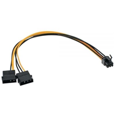 Internes Stromkabel 2x4pol zu 6pol für PCIe (PCI-Express) Grafikkarten