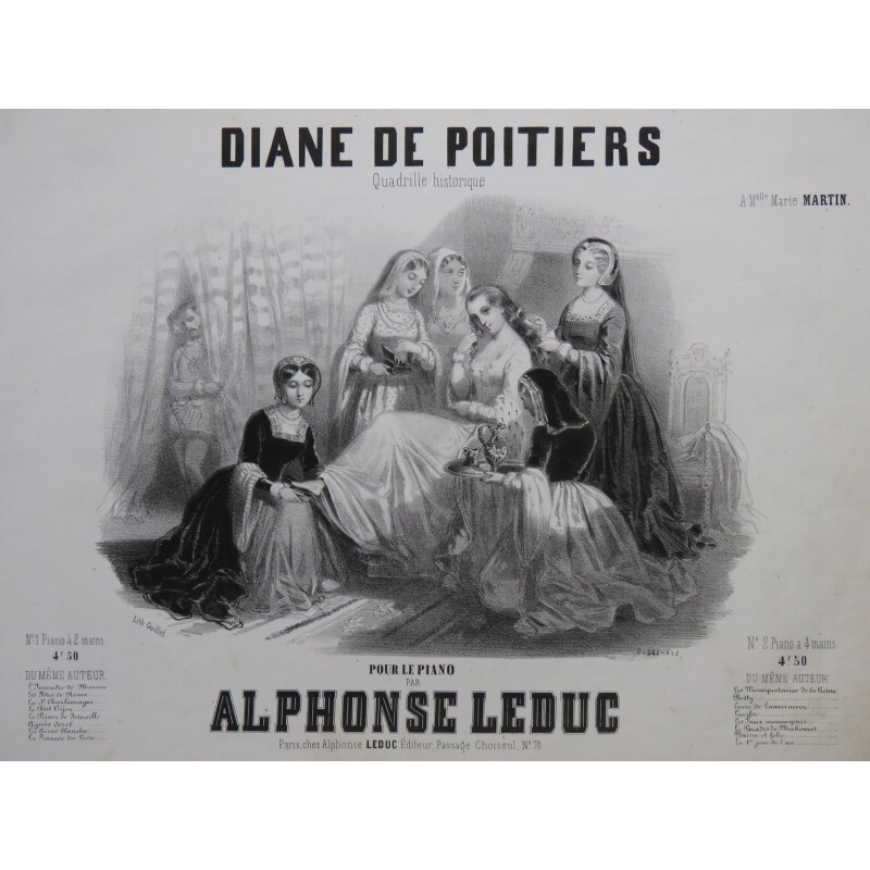 Leduc Alphonse Diane De Poitiers Piano Ca1846