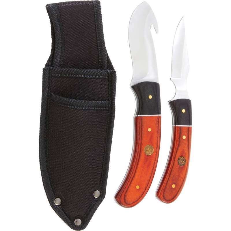 3 Piece Field Butcher Dressing Big Game Deer Processing Hunting Kit Knife Set