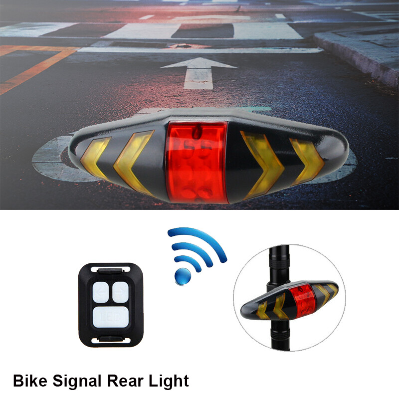 Night Ride Rear Tail Light Battery Operated Signal LED Refle