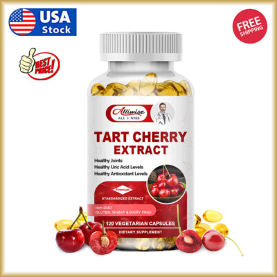 1240mg Tart Cherry Capsules - with Celery Seed - Uric Acid Cleanse,Joint Support