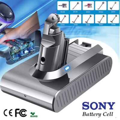 21.6V 6.0Ah Battery For Dyson V6 SV03 SV04 SV05 DC58 DC59 DC72 Handheld Animal