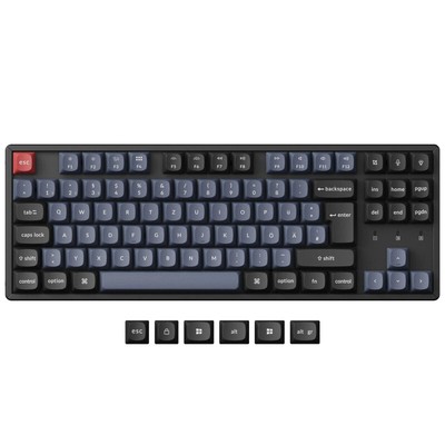 Keychron K8 Pro schwarz/blau DE-Layout Gateron G Brown Hot-Swap K8P-J3P-DE