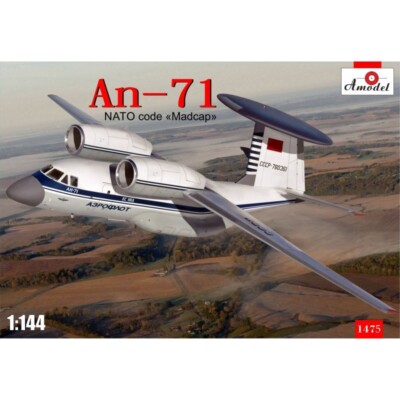 Amodel 1475 model kit Scale 1:144 Antonov An-71 ''Madcap'' Soviet AWACS aircraft
