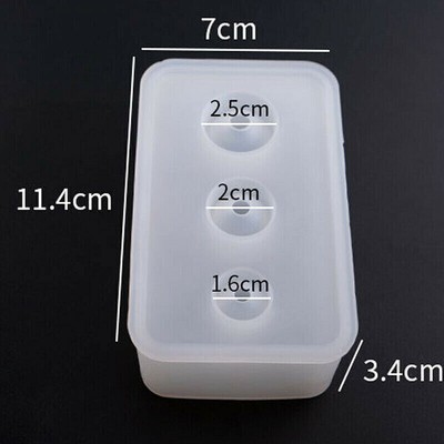 Sphere Ball Egg Shape Silicone Mold For Resin Casting Jewelry Making Mould DIY