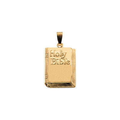 JADiamonds Bible Pendant In 14K Yellow Gold