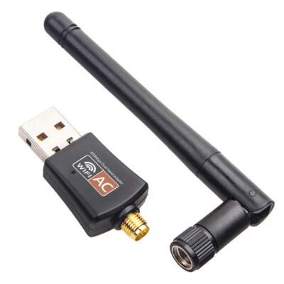 2pcs 600Mbps 802.11ac USB Wifi Dongle with Antenna Dual Band 2.4/5GHz PC Adapter