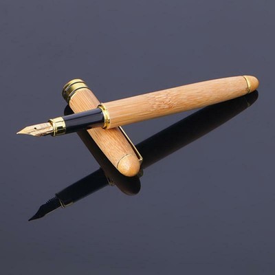 1PC Bamboo Fountain Pen Fine Nib Smooth Writing Ink Best Present Office Supply