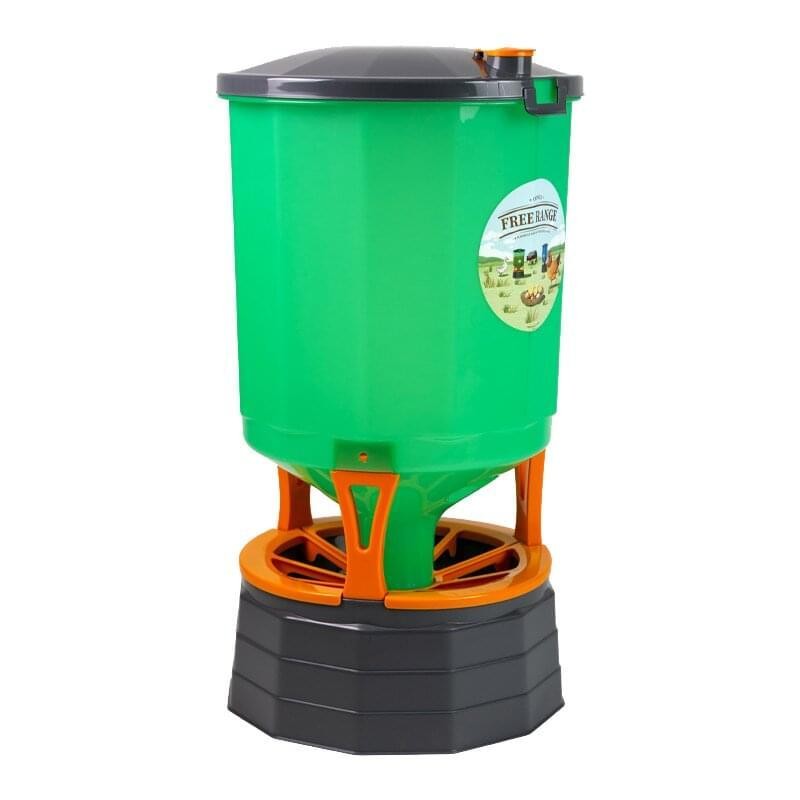 Geflügelfuttertrog Futterspender Futtertrog Hühner Futterautomat Geflügel 35L
