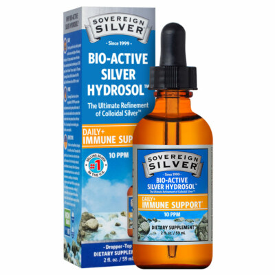 Sovereign Silver 2 oz Dropper Bottle - Bio-Active Silver Hydrosol